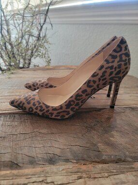 Manolo Blahnik Leopard Print Pumps, Size 36.5